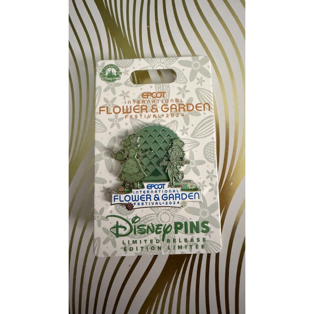 Disney Parks 2024 Epcot Flower & Garden ALICE IN WONDERLAND Topiary Pin NEW